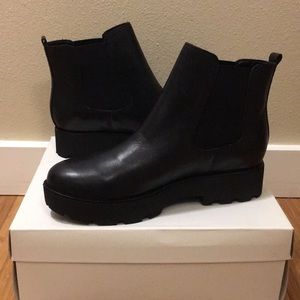 Steve Madden Gretty Platform Black Ankle Boot sz 9